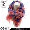 two print bright colour checks knitted design blend soft scarf