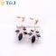 >>>2016 Hot Sale Elegant New Design Dangle Crystal Earring Jewelry Cheap Fashion Black Stone Leaves Pendant Earring