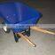 WH9600, Hard wood handle bar two wheel largest capacity wheelbarrow, suible for farm and garden