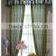Fireproof soft-touching linen green plaid yarn dyed curtain drapes for the liivng room