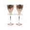 IndianArtVilla Set of 2 Silver Plated Champagne Glass with Stand 200 ML each - Cocktail Wine Gift item Tableware Decorative