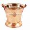 IndianArtVilla Steel Copper Serving Bucket 300 ML - Serving Indian Food Dishes Home Hotel Restaurant Tableware