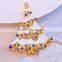 44*36mm In Stock Merry Christmas Rhinestone Christmas Tree Brooch