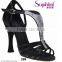 crystal stone multi strap high heel comfortable and fashionable ladies latin salsa dance shoes