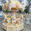 Colorful theme park FRP meterial mini carousel kiddie rides