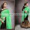 Black & Green Georgette Saree