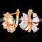 Rellecona Wholesale Fashion Cubic Zirconia Plating Gold Colored Hoop Earrings