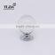 1 1/6 Inch Chrome Plated Zinc Base Clear Crystal Handle
