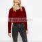 Guangzhou Factory Price Burgundy Velvet Latest Fancy Tops Girls Wholesale