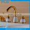 FLG0017 3 Pcs Gold Colour Finishing Faucet Basin Mixer