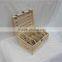 6 Bottle Bottom batten wine gift box with belt decoration