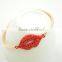 2015 fashion sex woman red lip bracelet , clear rhinestone lip bracelet for woman
