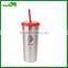 Hot sale Promotional stainless steel coffee mug with straw
