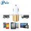 ABS&Aluminum Alloy Dual USB Mobile Charger Dual USB Car Charger
