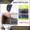 Brand New Motorcycle Car Dual USB Power Supply Charger Port Socket Waterproof DC12-24V