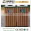 Roadside decorative wpc wood plastic composite trash cans / Cylinder Cedar Slats Outdoor Dustbin