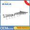 Wall Mounted Stainless Steel Towel Rack With 6 Hooks Brush