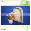 heart shaped pine wood dressing craft tray