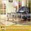 Stainless Steel Support Mirrored Marble Side Table