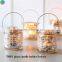 mason jar filled with candy tall clear glass lantern with rope handle