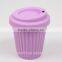 350ml Eco Silicon Travel Coffee Tea mug cup lid portable cup