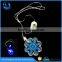 Christmas glow in dark cheap plastic decorative light pendant necklace for kids