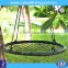 Children's Web Swing Hammock Hanging Rope Chair Porch Swing at Playground Tree Outdoor and Indoor, Black