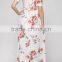 fashion dresses trendy 2017 FLORAL PRINT ROUND NECK CASUAL MAXI DRESS cheap dance dresses