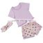 2017 Popular Baby Girl Apparel Gorgeous Baby Outfits Girls Blank T Shirt Pom Pom Shorts For Summer Beach