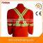 Windstopper Mens Orange Polar Fleece Jacket With Elastic Cuff