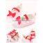 2017 wholesale price lovly cute fancy wedding princess baby shoes with big bow