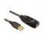 USB 2.0 Extension Active Repeater Cable 20m with DC-Jack