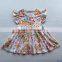 2017 summer little girls flutter sleeves dress kids frocks designs trendy baby one pc outfit