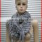 Lady's winter fashion knitting pattern cable snood loop scarf