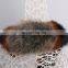 Genuine blue fox fur winter fashion real fox fur shawl collar handmade