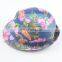 TOROS new fashion navy blue color printed pattern women cotton polyester fedora hat