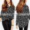 Chinese 100% Viscose Printed Fabric Christmas Star Print Cheap Long Sleeve Shirts