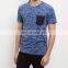 fashion print wholesale t shirts china with black pocket