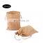 wholesale mini jute bag linen pouch with drawstring
