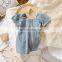 2020 Summer Baby Dress Kids Baby Girls Dress Kids Puff Sleeves Denimn Dress Girls Clothes
