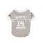 Wholesale Designer Cheap Cotton Pet Hot Fashion Grey Summer Dog Clothes