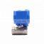 CWX25S 5v 3.6v 12v 24v 110v 220v DN15 DN20  2 way brass ss304 mini electric motorized water ball valve for water irrigation