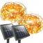 Solar Powered 33Ft 8 Modes Holiday Lighting 10m Copper Wire Outdoor Solar String Lights For Christmas Decoration
