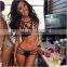 New Bikini Set Brand High Cut Out Bandage Bikinis Vintage Swimsuit Sey Biquini Retro Triangle Hollow Out Black Swimwear