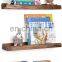 Set of 3 Wood Picture Ledge Shelf Rustic Floating wooden Shelves