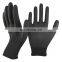 Comfortable black glove nitrile with coating sandy finish