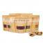 Sale Of Stand Up Zipper Brown Kraft Paper Resealable Food Paper Bags With Clear Window