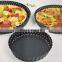 New York Round Hard Coating Deep Nonstick Oval Mold Carbon Steel Perforated Pizza Pan