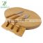 Wholesale Oval Bamboo Cheese Cutting Board Set with Drawer and 3 knives Set