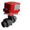 mini electric actuator pvc ball valve/pvc electric control valve